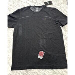 Under Armour Seamless Rush SS Jersey Black Mens Large Fitted 1382799 001 NEW